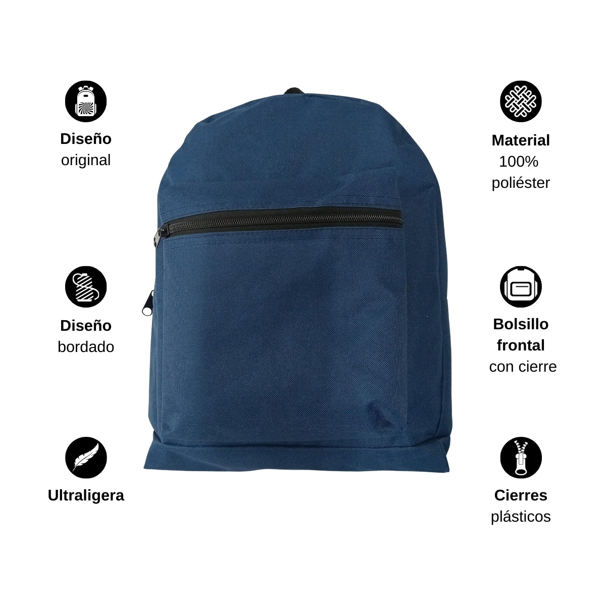 Mochila Escolar Stonefield Crownsport Azul