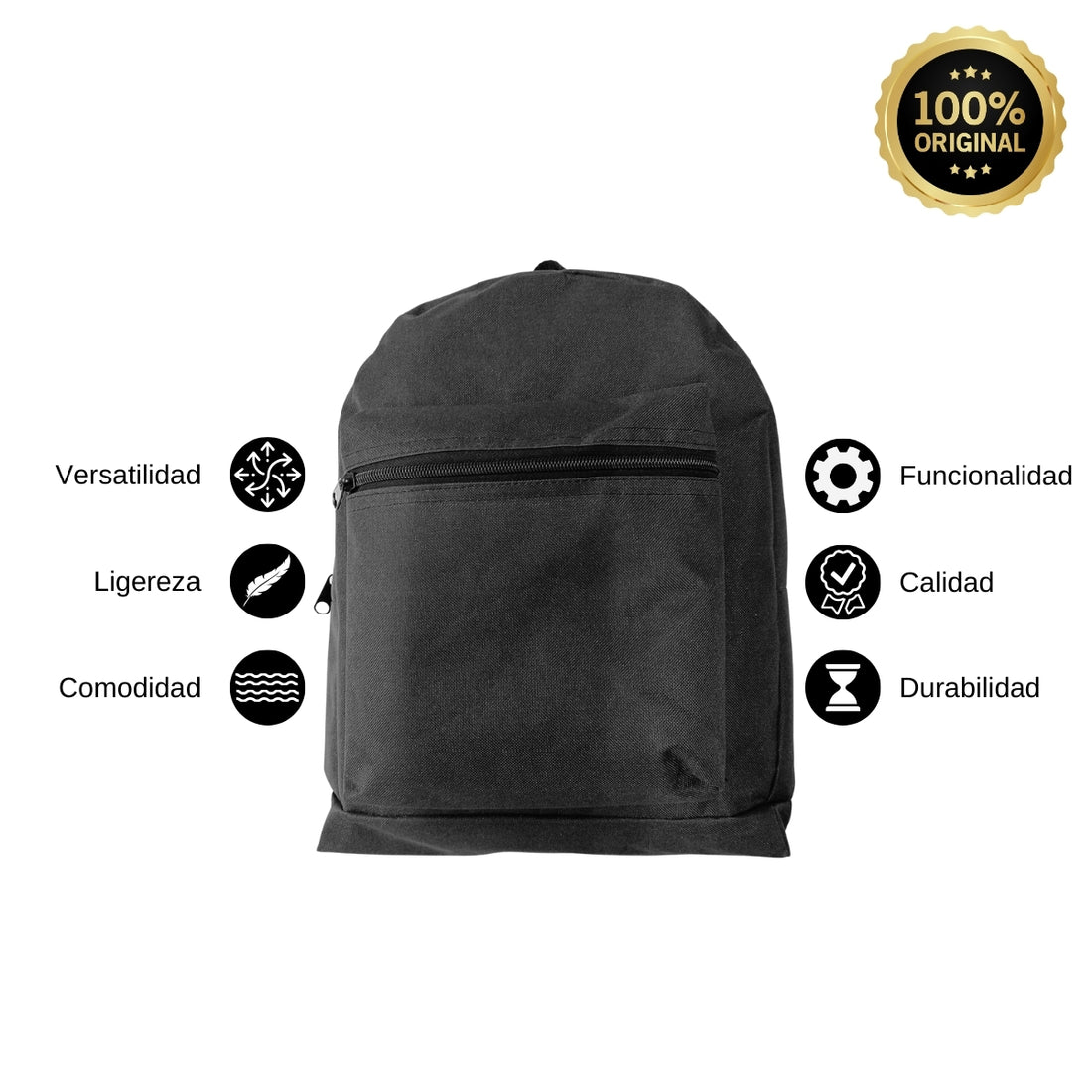 Mochila Escolar Stonefield Crownsport Negro